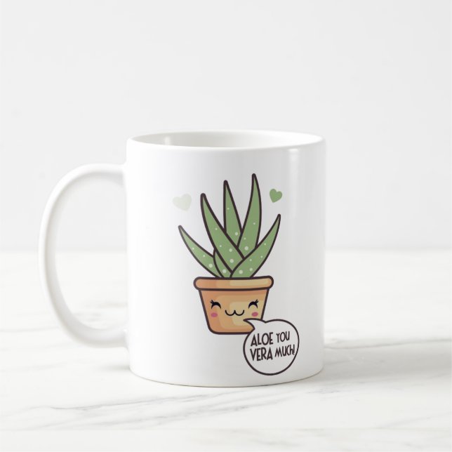 Aloe Sie Vera viel Kaffeetasse (Links)