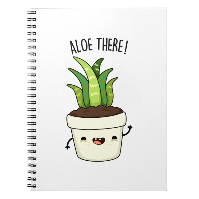Aloe There Funny Aloe Vera Pun Notizblock (Vorderseite)
