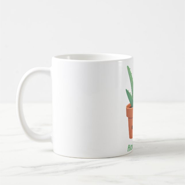 Aloe There, Hello There, Niedlich Aloe Vera Pun Kaffeetasse (Links)