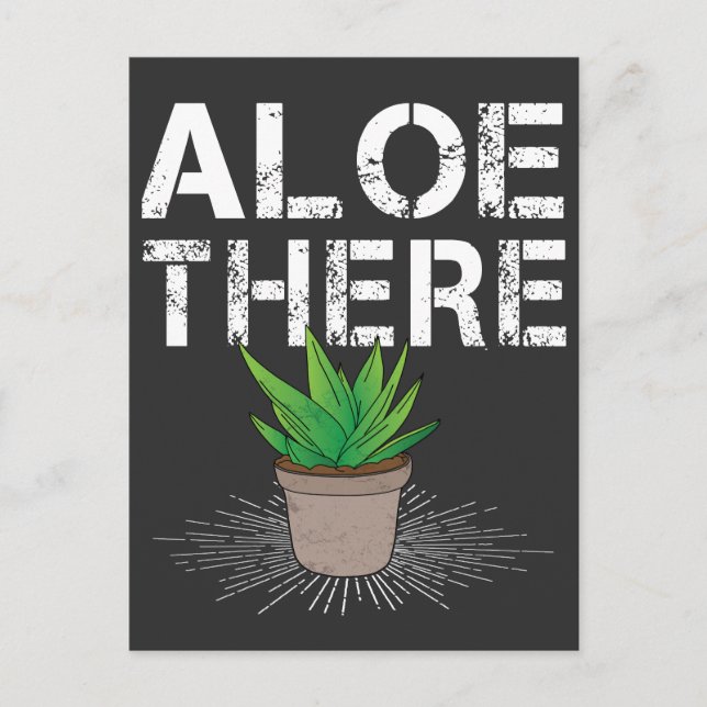 Aloe There Kaktus Sukkulent Gartenbau Pflanze Pub Postkarte (Vorderseite)