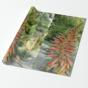 Aloe Vera Foto Linen Wrapping Paper, 30 in x 2 ft Geschenkpapier