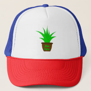 Aloe Vera mit einem Label Truckerkappe