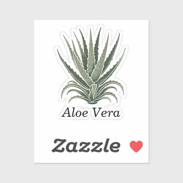 Aloe Vera Pflanze Herbal Apothecary Aufkleber (Blatt)