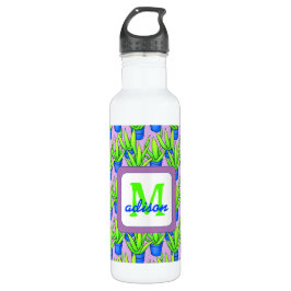 Aloe Vera Pflanze Muster Mit Monogramm Edelstahlflasche