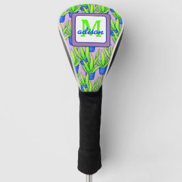 Aloe Vera Pflanze Muster Mit Monogramm Golf Headcover