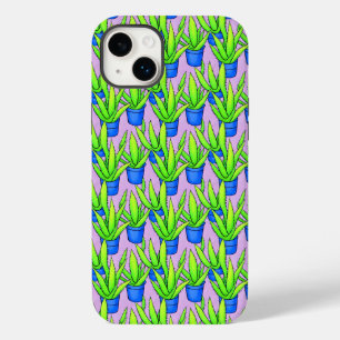 Aloe Vera Pflanze Muster Textil Case-Mate iPhone 14 Plus Hülle