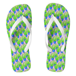 Aloe Vera Pflanze Pattern Flip Flops
