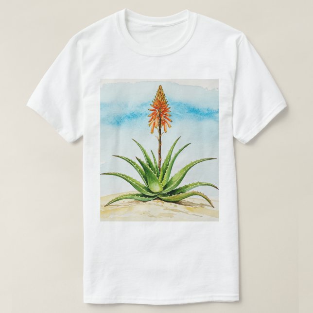 Aloe-Vera-Pflanze T-Shirt (Design vorne)