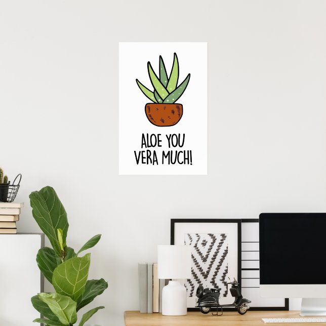 Aloe Vera Poster (Heimbüro)