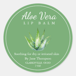 Aloe vera Salve / balm Label Runder Aufkleber