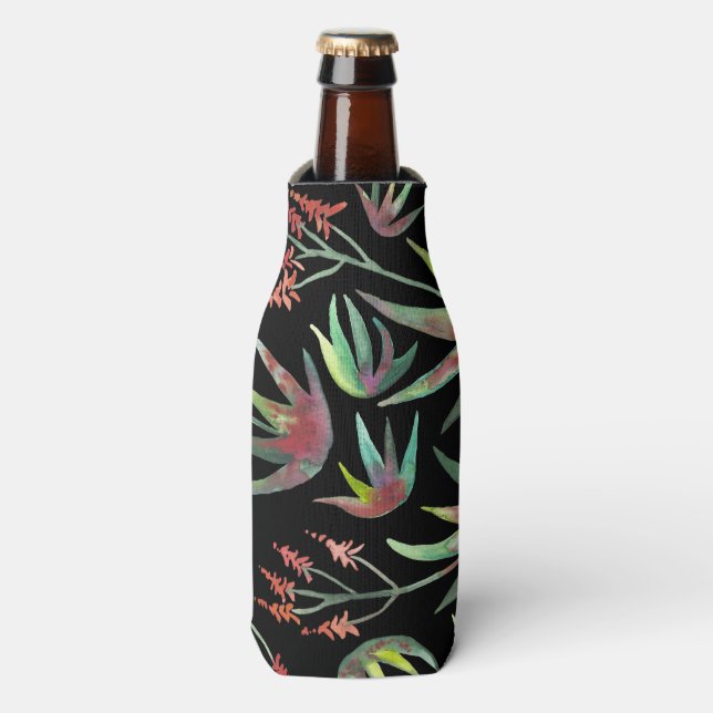 Aloe Vera Succulent Blooms Garden Flaschenkühler (Flaschenvorderseite)