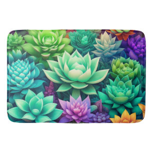 Aloe Vera Succulents Sage Green Badematte