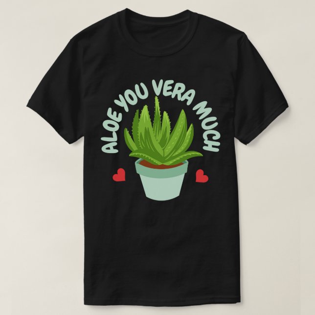 Aloe Vera Sukkulente Pflanze 2 T-Shirt (Design vorne)
