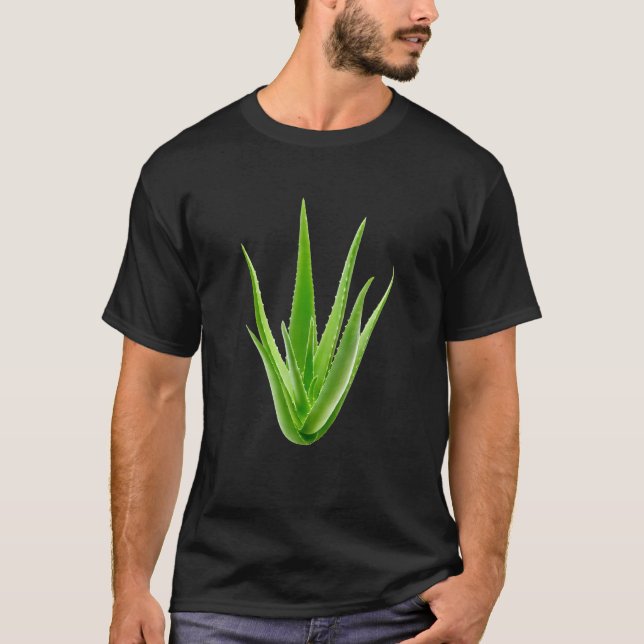 Aloe Vera Sukkulente Pflanze T-Shirt (Vorderseite)