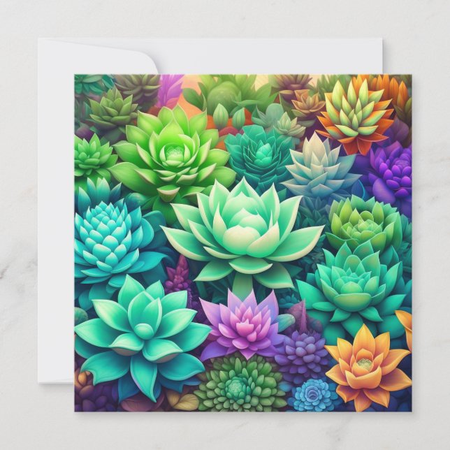 Aloe Vera und Succulents Collage (Vorderseite)