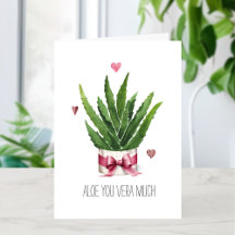 Aloe you Vera Much Liebe Pun Valentine's Day