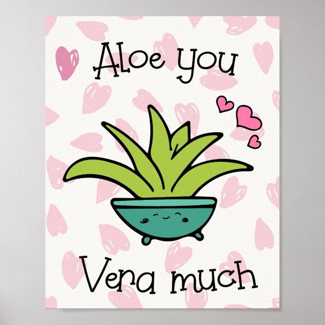 Aloe you Vera Viel Niedliche Liebe Puff Poster (Vorne)