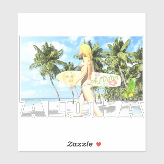 Aloha 01 aufkleber (Blatt)