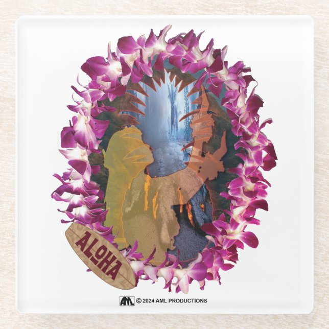 ALOHA 10 GLASUNTERSETZER (Vorderseite)