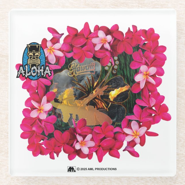 ALOHA 3 7 GLASUNTERSETZER (Vorderseite)