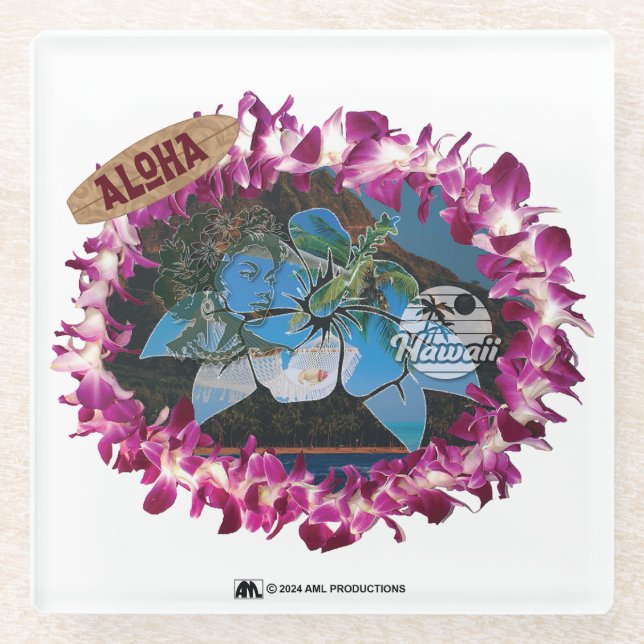 ALOHA 40 GLASUNTERSETZER (Vorderseite)