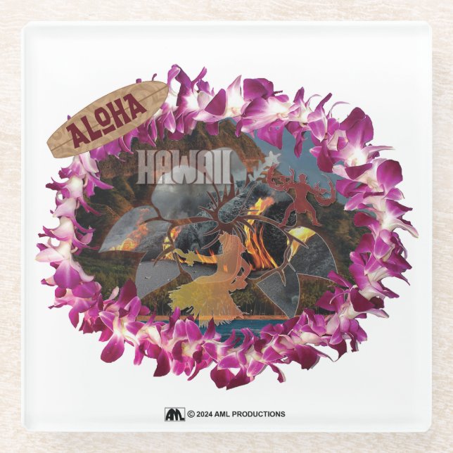 ALOHA 43 GLASUNTERSETZER (Vorderseite)