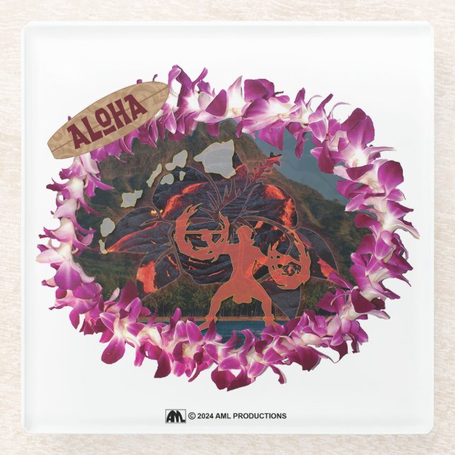 ALOHA 44 GLASUNTERSETZER (Vorderseite)