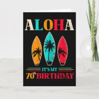 Aloha 70. Geburtstag Hawaii Tropischer Strand Surf