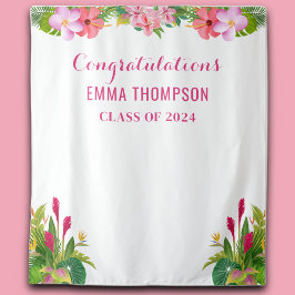 Aloha Abschluss Luau Class of 2024 Backdrop Wandteppich