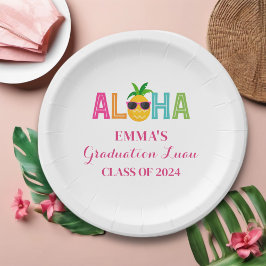 Aloha Abschluss Luau-Klasse 2024 Pappteller