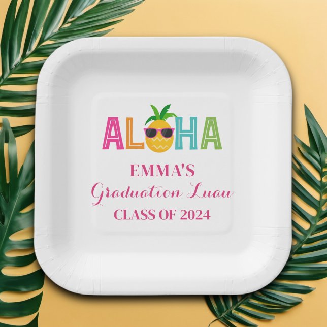 Aloha Abschluss Luau-Klasse 2024 Pappteller (Von Creator hochgeladen)