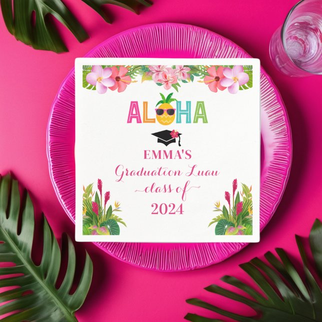 Aloha Abschluss Luau-Klasse 2024 Serviette (Von Creator hochgeladen)