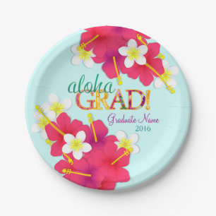 Aloha Absolvent hawaiischer Luau Teller