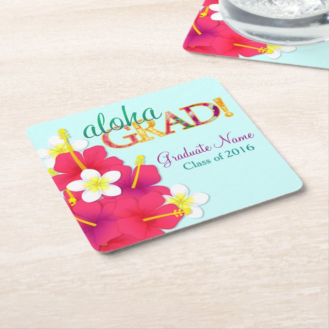 Aloha Absolvent hawaiisches Luau - Untersetzer (angewinkelt)