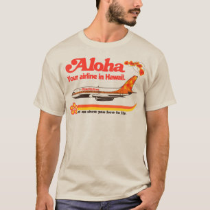 Aloha Airlines Defunktional Hawaii Tourist Flugzeu T-Shirt