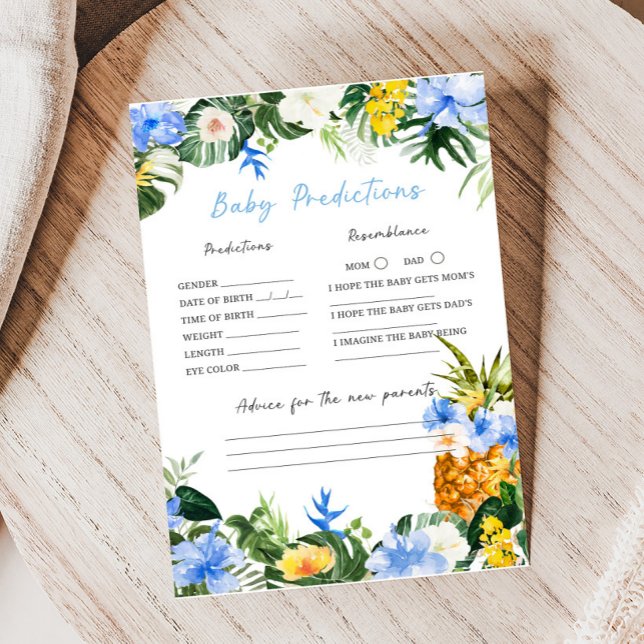 Aloha-Ananas-Baby-Shower-Baby-Vorhersage-Spiel (Aloha Baby Baby Shower Game)
