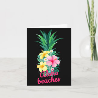 Aloha Ananas Blumen Aloha Hawaii Vintage Karte