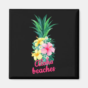 Aloha Ananas Blumen Aloha Hawaii Vintage Magnet