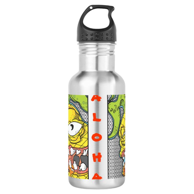 Aloha Ananas Edelstahlflasche (Vorderseite)