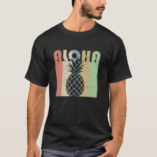 ALOHA Ananas Hawaii Strand Urlaub Vintage Retro T-Shirt
