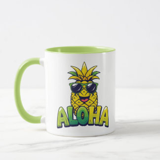 Aloha Ananas Kollektion Türkis Kaffeetasse
