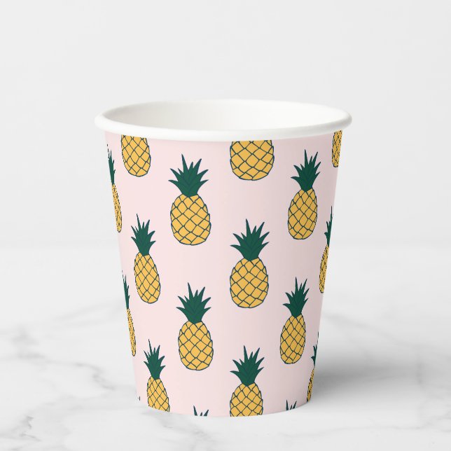 Aloha Ananas Pappbecher (Vorderseite)
