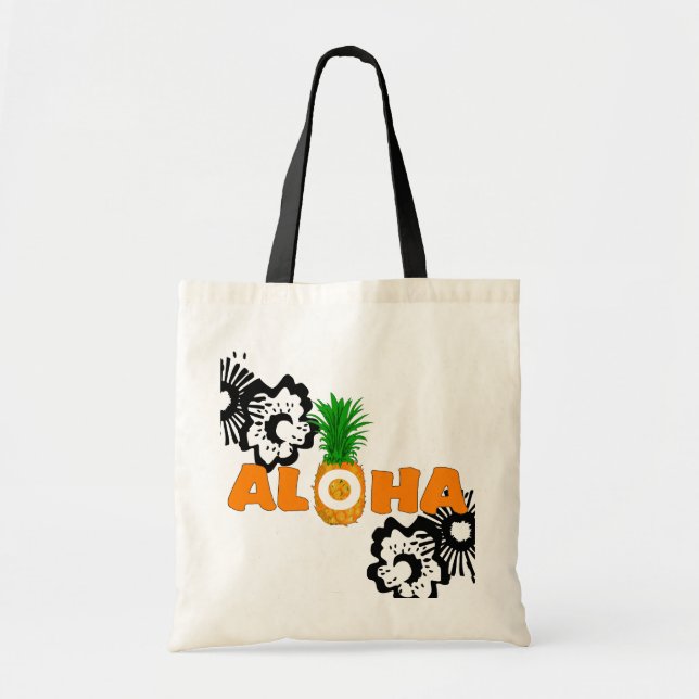 Aloha Ananas Print Tasche - Hawaiian Gift Bag (Vorne)
