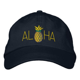 Aloha Ananas-Stickerei-Grafik an Bestickte Kappe