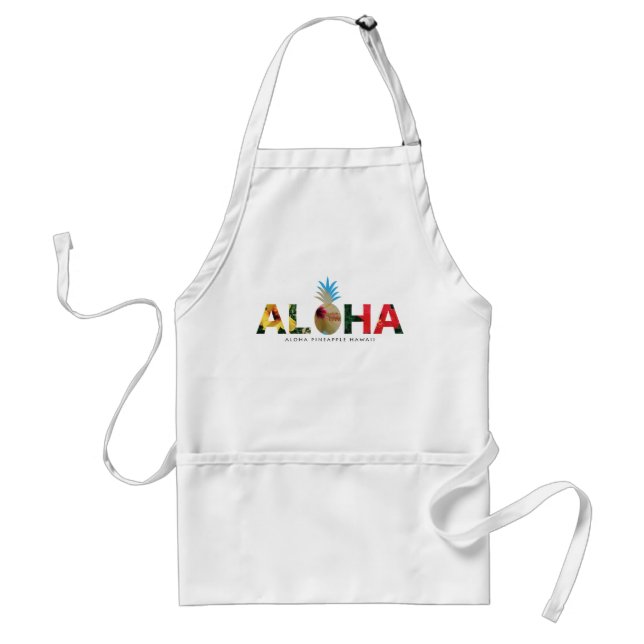 Aloha and pineapple　Hibiscus pictures Schürze (Vorne)