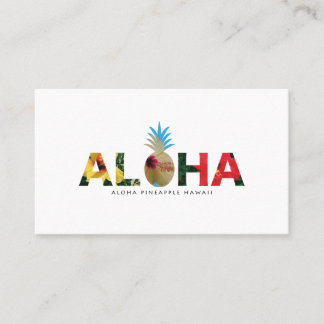 Aloha and pineapple Hibiscus pictures Visitenkarte