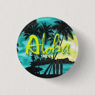 Aloha Aqua-Sonnenuntergang-Button Button