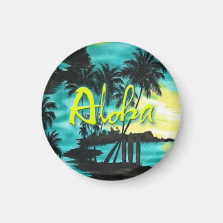 Aloha Aqua Sonnenuntergang Magnet