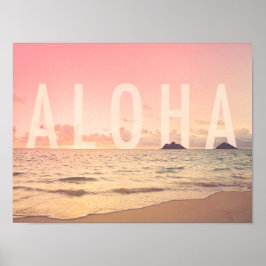 Aloha aus der Kunstdruckerei von Hawaii Poster
