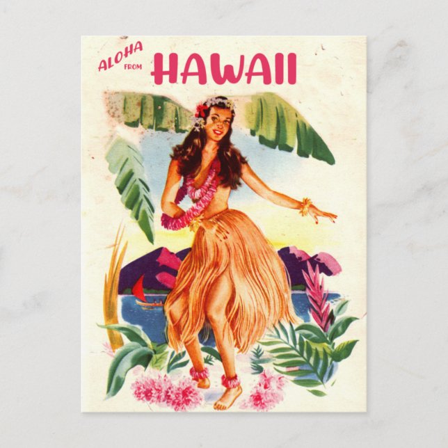 Aloha aus Hawaii Postkarte (Vorderseite)